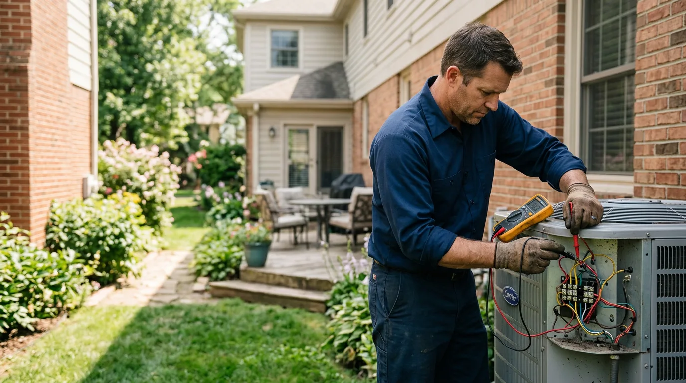 HVAC technician working near Mayetta, KS